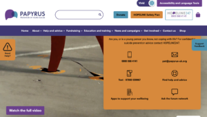 Read more about the article Papyrus – Young Person’s Suicide Prevention