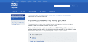 Read more about the article NHS – Supporting our staff to help money go further