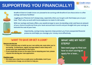 Read more about the article Financial Support: Bradford District Credit Union & Bradford Care Association Support