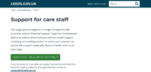 Read more about the article Support for care staff